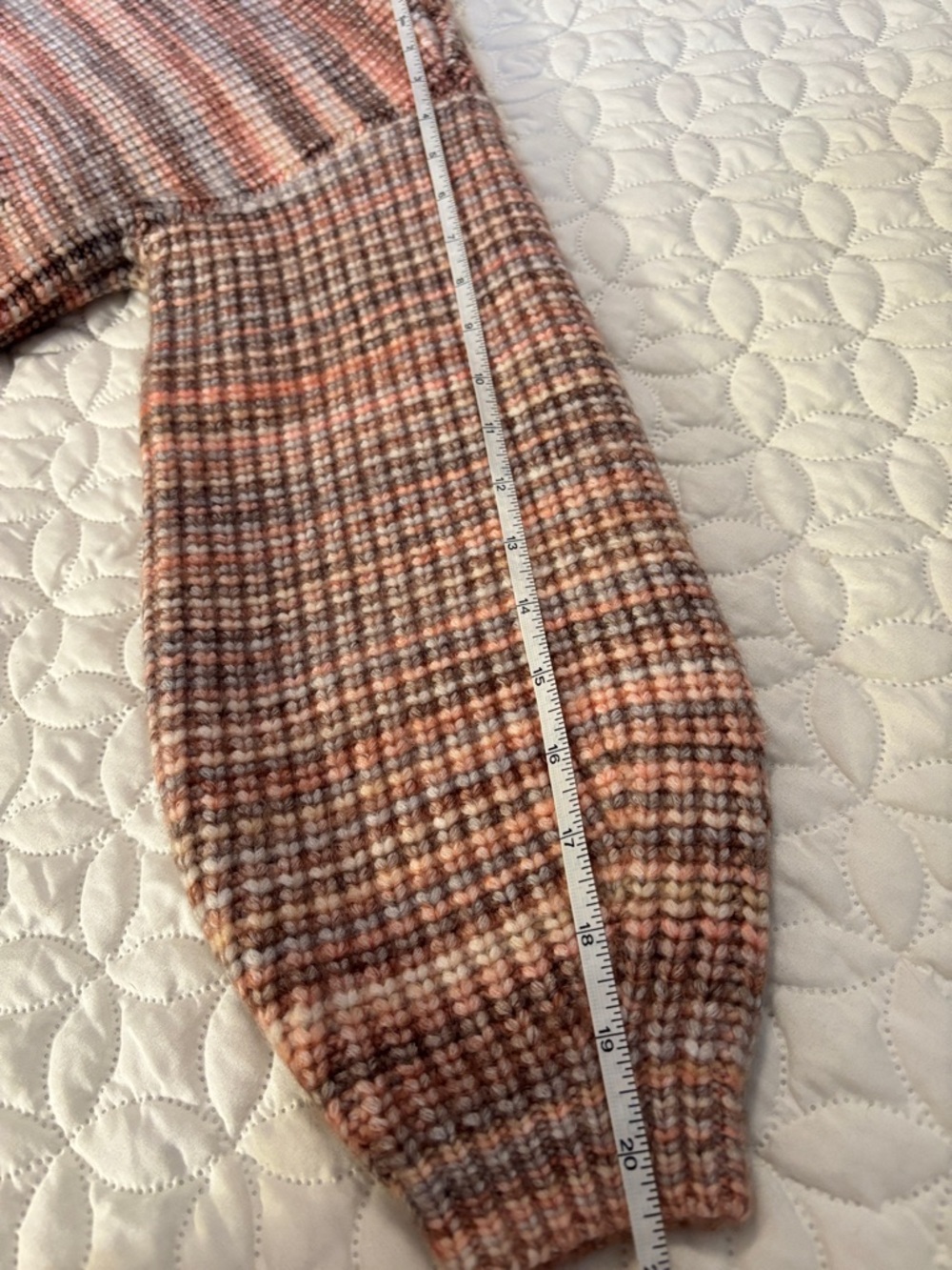 Altar'd State Striped Crewneck Sweater in Pink and Brown Size Med EUC - Picture 7 of 8